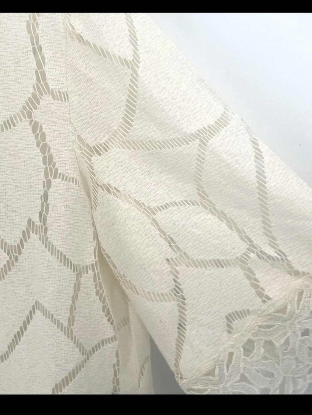 IRO Esperia Lace Top 3/4 Sleeve Cotton French Made in Portugal size 36 sz Small